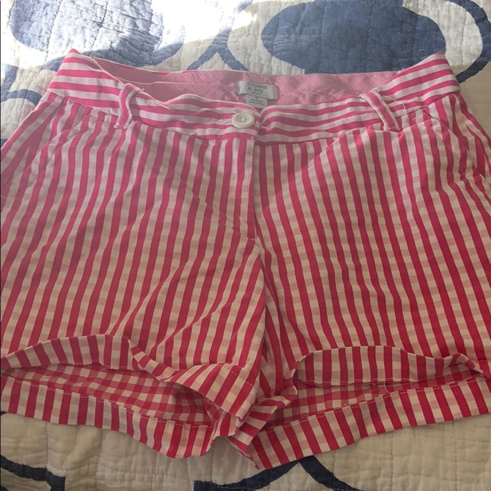 Pink and white Crown&Ivy shorts